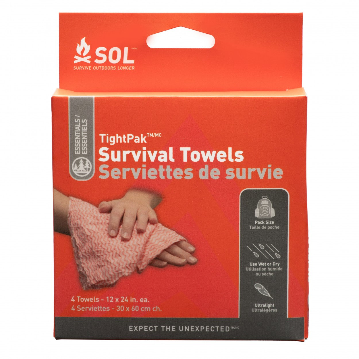 SOL Tight Pack Survival Towel (4 Pack)
